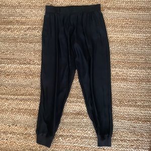 ATM black silk trousers